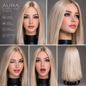 Aura AI Robot Head by Jiggly Joy